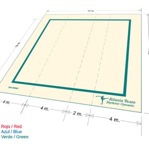 tapiz de entrenamiento gimnasia rítmica